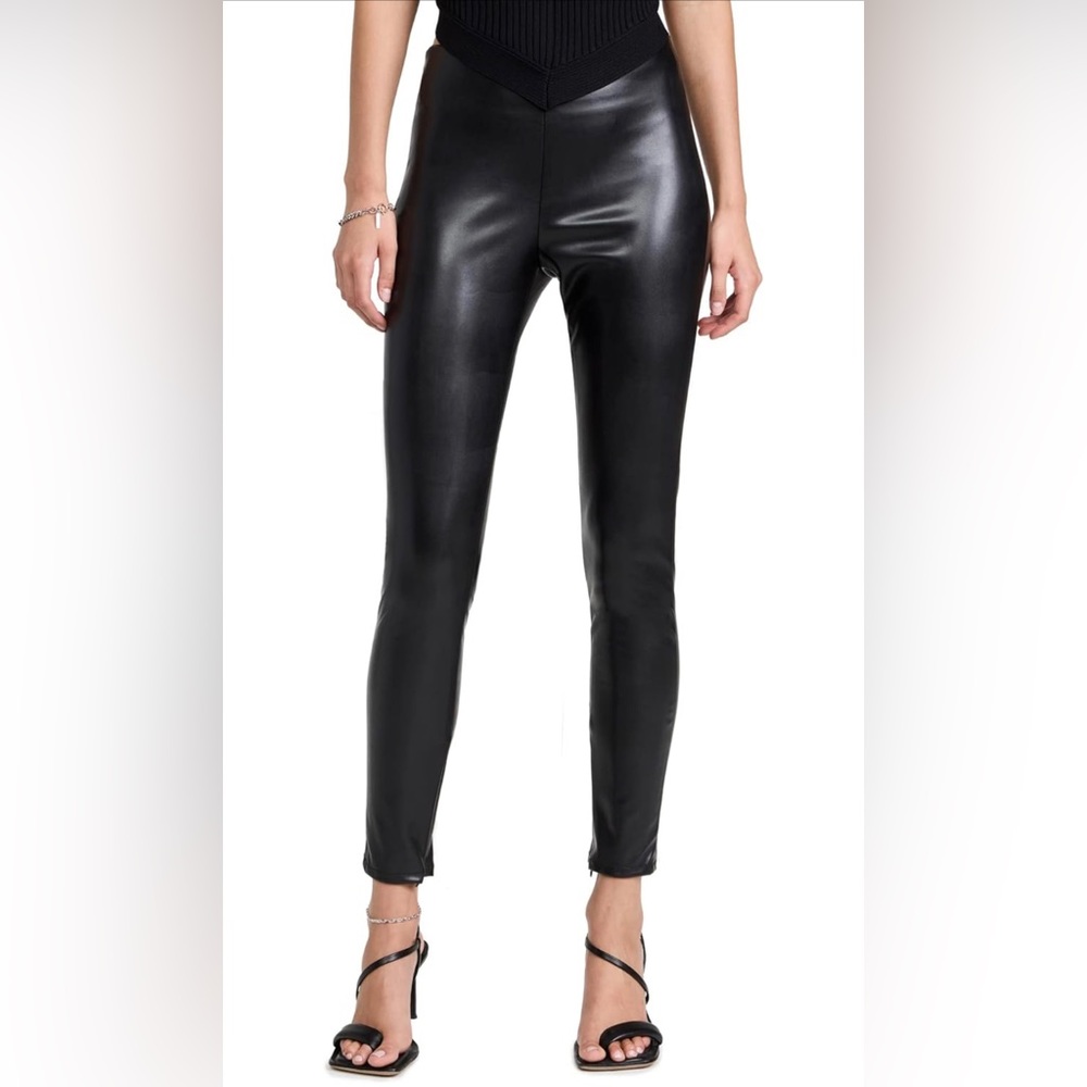 VELVET by Graham & Spencer Vegan Faux Leather Skinny Legging in Black Size M